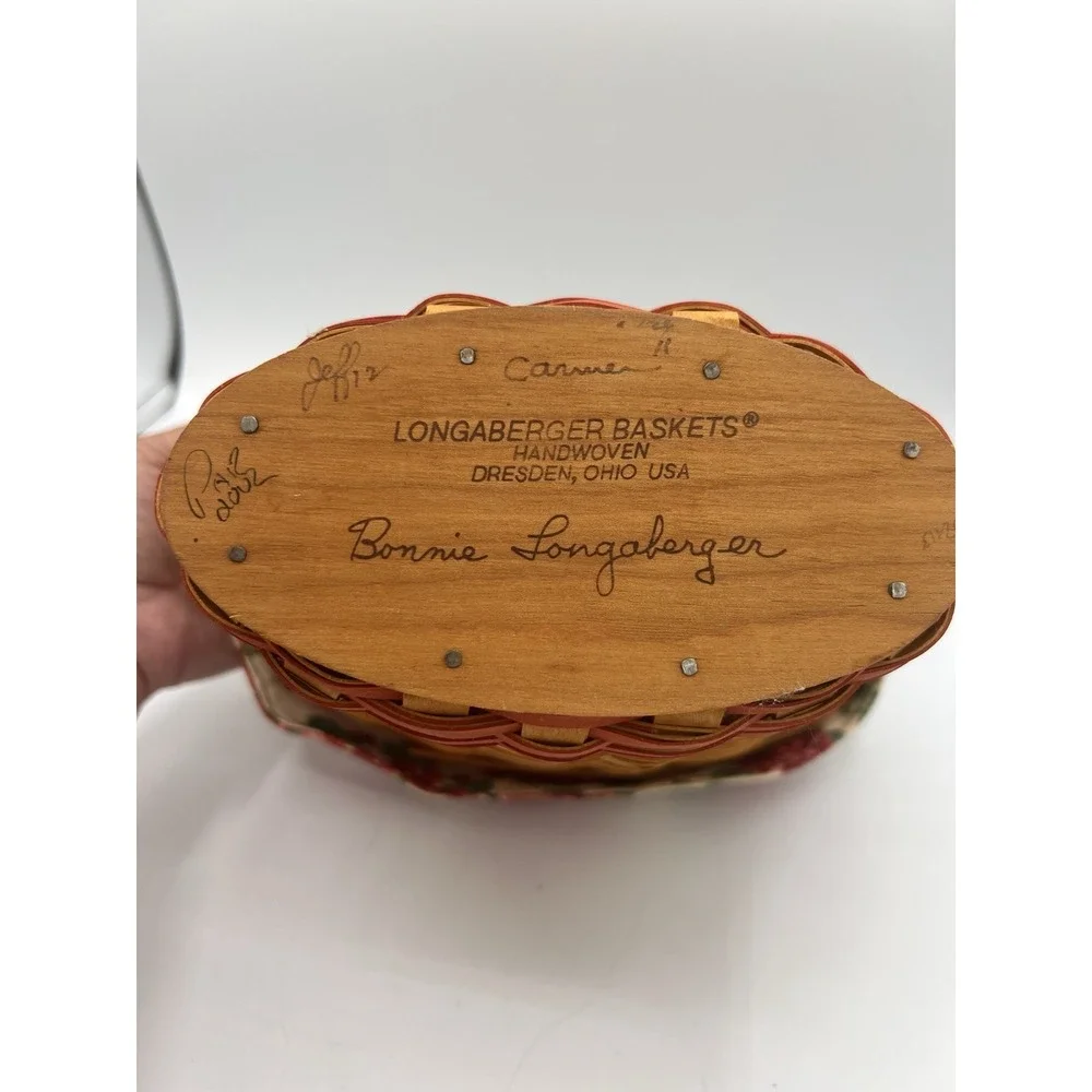 🌸‎ Longaberger 2002 Geranium Basket Combo - Signed -🌸